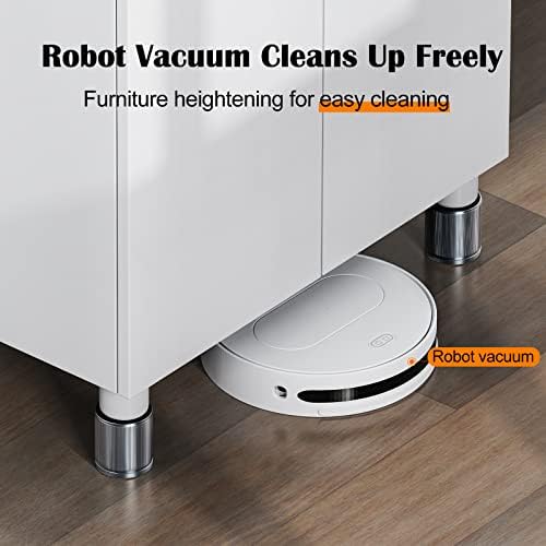 XuenairMetal Bed Risers 4 x 3 inch Adjustable Bed Risers for Sofa dresser Table TV Cabinet