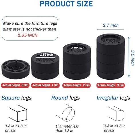 Secure Your Low Furniture with Sturdy Bed Risers Easy Access Comfort