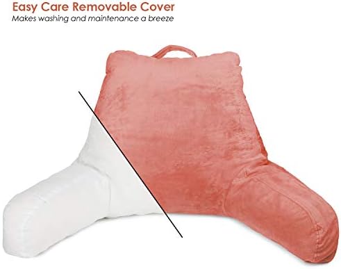 Clara Clark Reading Pillow for Kids Teens Misty Rose