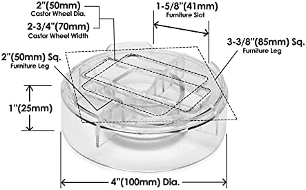 Slipstick CB658 Stack-Its 1 Inch Adjustable Bed Risers Set of 8