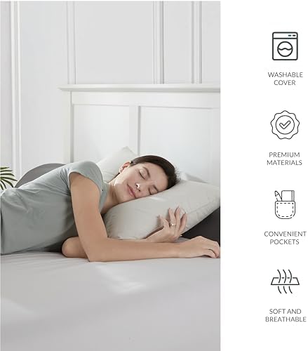 Hearth Harbor Bed Wedge Pillow with 54x10 Dimensions
