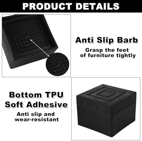 Stackable Bed Risers for Extra Storage and Comfort