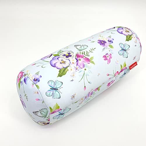 Bookishbunny Microbead Cylinder Bolster Roll Pillow ButterflyGarden