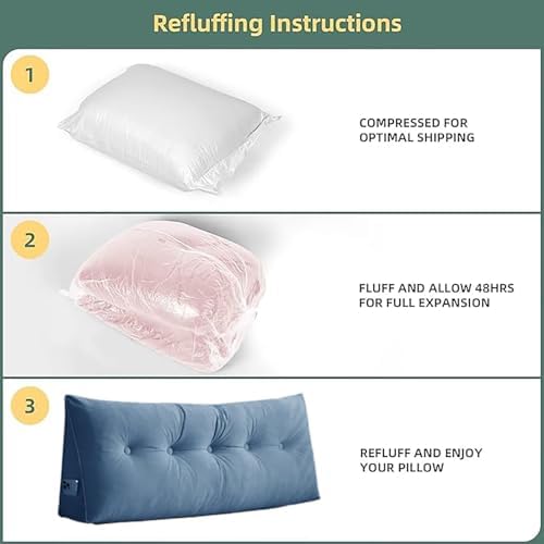 TESICA Wedge Pillow - Comfort Zone for Bed Sofa and Reading