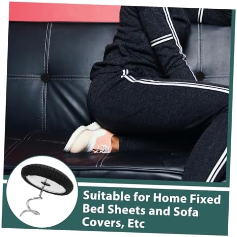 Mikinona 30-Piece Stainless Steel Bed Skirt Pins with Fabric Cover Durable Antislip Extensions for Slipcovers Furniture