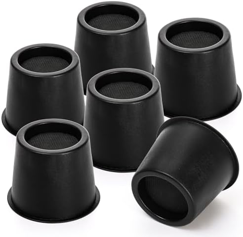 6-Piece Bed Risers Set with Non-Slip Foam Pads