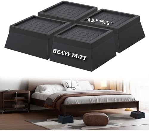 Zeminior 2 Inch Heavy Duty Bed Risers 4 Pack