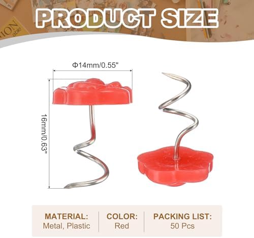 Precious Red Color Upholstery Twist Pins