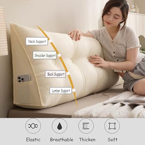 Multi-Purpose Bed Pillow for Headboard More