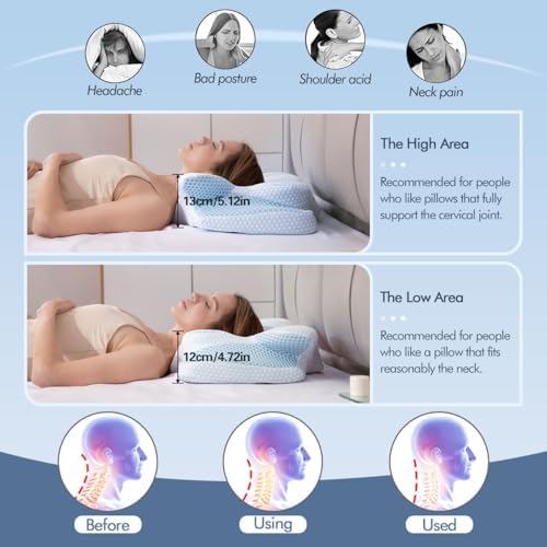 Neck Cervical Pillow for Pain Relief Ergonomic Support