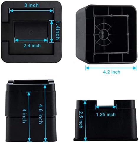 2-inch Heavy-Duty Bed Risers Secure for Beds Sofas