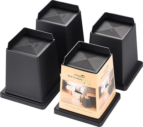 MONTIHOLD Bed Risers 6-Inch Set of 4 Heavy Duty