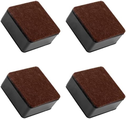 Coufce 12 Inch Height 4-Pack Square Bed Risers Solid Steel Legs for Sofa couch table chair Desk