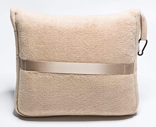 BlueHills Travel Beam - Premium Soft Airplane Blanket Pillow for Travelers Beige