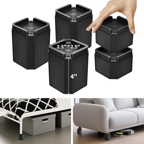 Adjustable Bed Risers for 2-4 Inch Legs