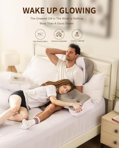 FEICO Cervical Pillow Neck Pain Relief Memory Foam Sleep Support