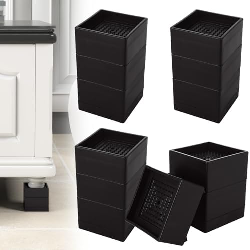 Stackable Bed Risers for Extra Storage and Comfort