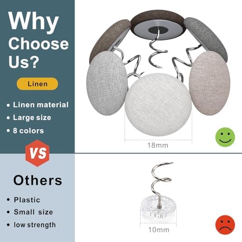 Linen Fabric Twist Pins 8 Colors - Bed Skirt Upholstery Pins