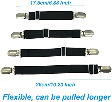 BetyBedy 4Pcs Adjustable Sheet Fasteners Suspenders Holder