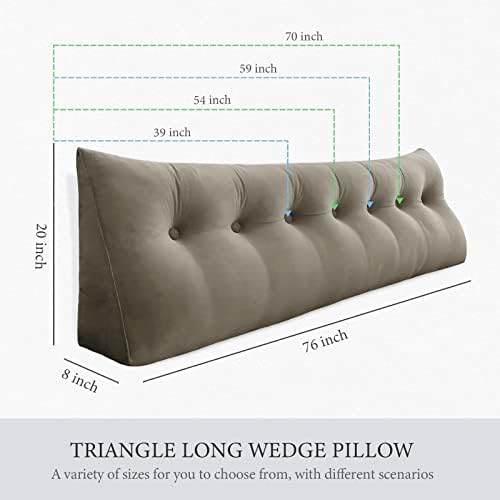 3-in-1 Headboard Pillow for Sleep Reading and Legs