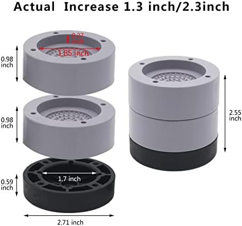 Adjustable Bed Risers 4-Piece Set - Durable for Beds Sofas Tables 1300 lbs Capacity