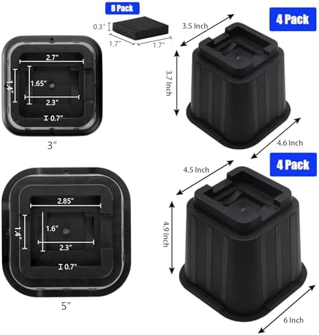 3-8 Inch Adjustable Bed Risers