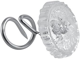 Spiral Push Pins Clear Head Pins 50 Pieces for Bed Skirts and Upholstery