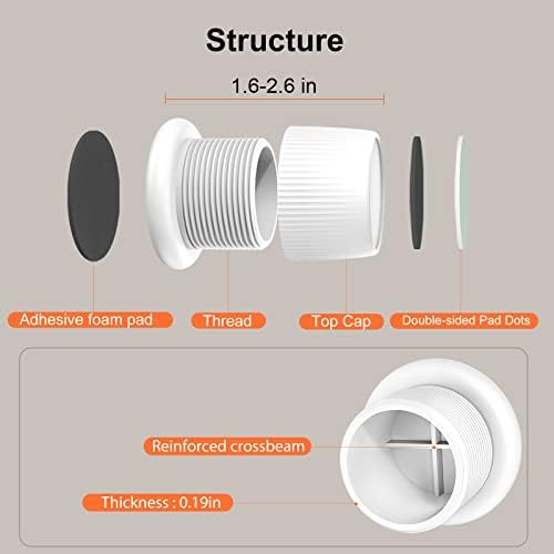 Adjustable Bed Risers White