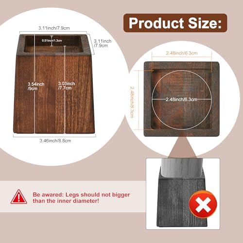 Elevate Comfortably Bed risers for 2200 lbs support Rugged construction for durability