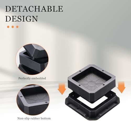 Adjustable 1-inch bed risers