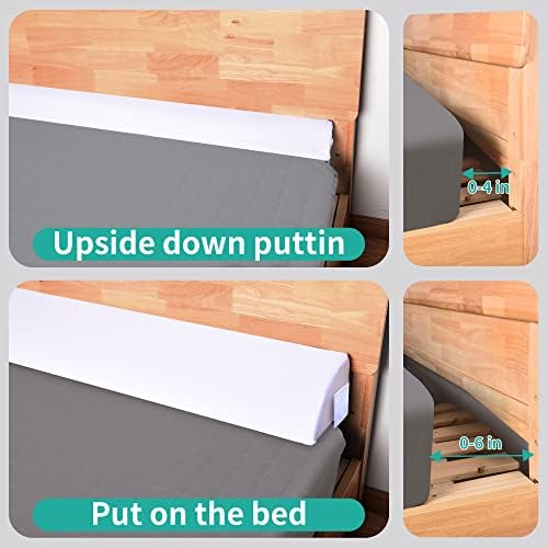 Moavica Bed Wedge Pillow for Headboard Mattress Gap Filler Durable Memory Foam