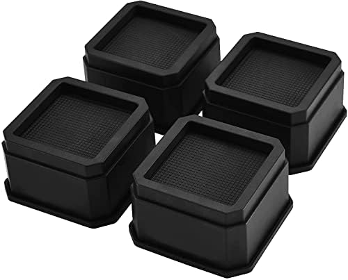 2 Inch Heavy Duty Bed Risers Set of 4 with Rubber Pads