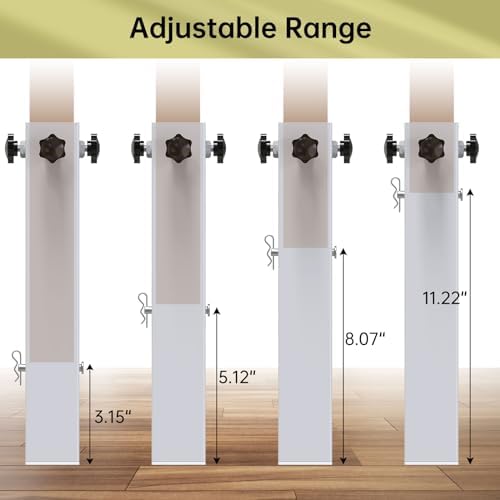 4-Piece Metal Dorm Bed Risers 23 Diameter Riser for College Dorm