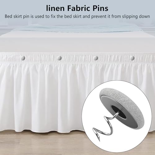 12 Colors Fabric Covered Button Twist Pins for Bed Skirts and Sofa Covers
