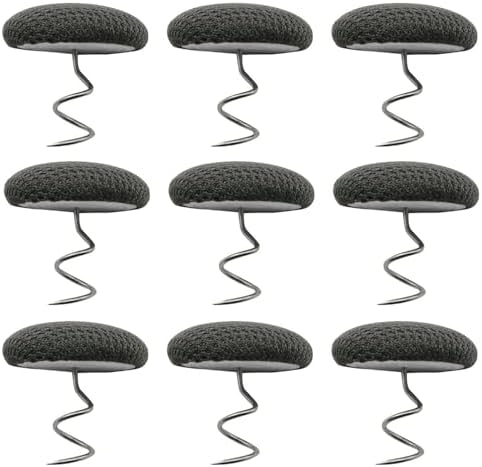 XGNG 12PCS Gray Fabric Covered Button Twist Pins for Bed Skirts and Sofa Covers
