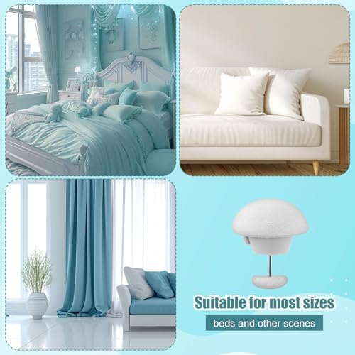 8-Piece Duvet Clips Security Fasteners for Quilts Blankets White
