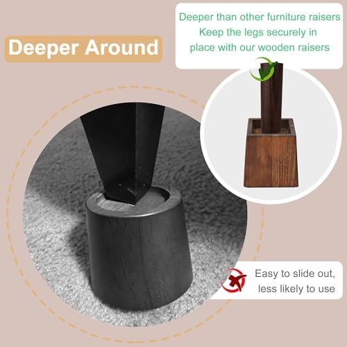 Elevate Comfortably Bed risers for 2200 lbs support Rugged construction for durability