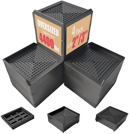 KAYIN Adjustable Bed Risers 2 or 3 Inch Heavy Duty