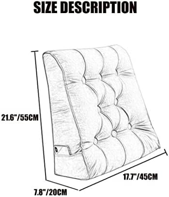 ZZYK Triangular Headboard Pillow Reading Pillow for Sofa Bed and Office Use