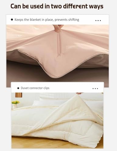 Duvet Snaps for Comforter Hold 16 White Clips with Hidden Buttons