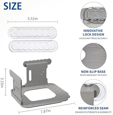 Heavy-Duty Bed Sheet Holder with Slide Lock Straps