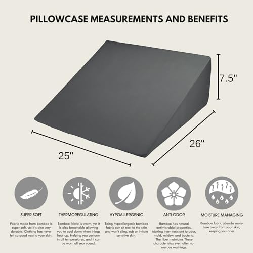 Bamboo Viscose Pillow Case - Wedge Cover 26 x 25 x 75