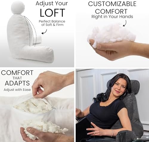 Adjustable Memory Foam Husband Pillow with Detachable Neck Roll