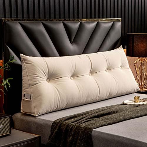 Velvet Headboard Wedge Pillow for Reading Bed Rest