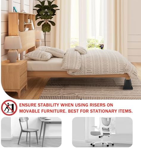 ANNKUT6-Inch Heavy Duty Bed Risers Best Bed couch elevate