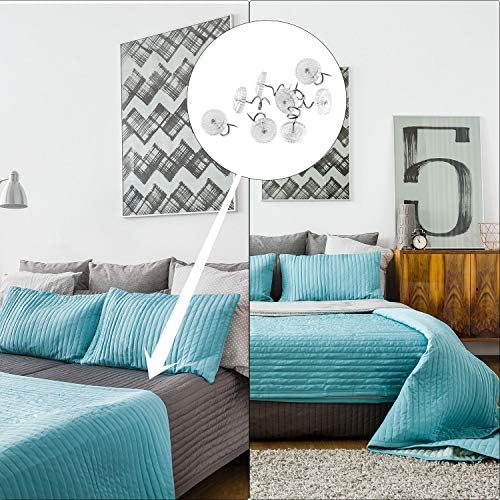 200-Piece Clear Twist Pins for Bedskirts Slipcovers Durable Nickel-Plated Steel with Storage Box