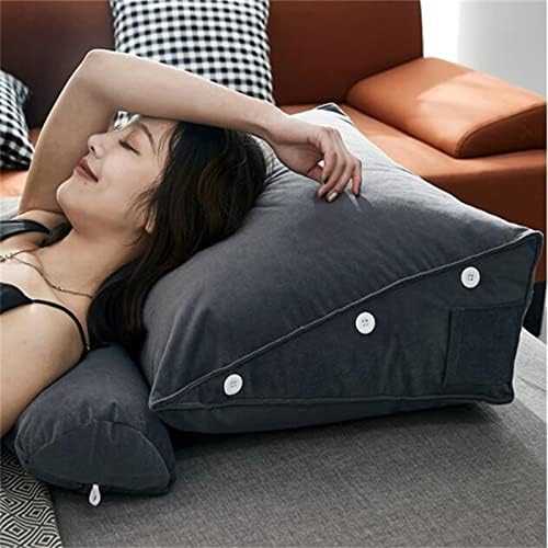 Wedge Shaped Reading Pillow with Adjustable Neck Support Back Lumbar Sleep Better
