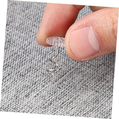 100Pcs Stainless Steel Spiral Pins for Upholstery Bed Skirts - Durable Decorative Fasteners with Strong Grip