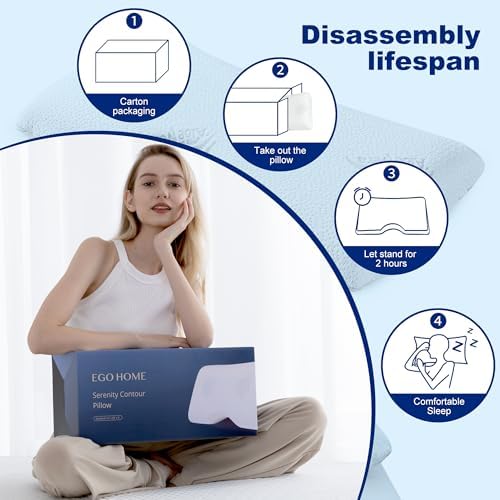 MLILY Side Sleeper Pillow for Neck Pain Relief
