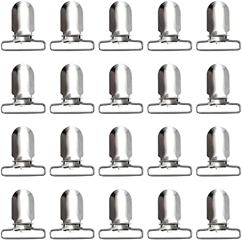 20-Piece Mens Suspender Clips Sheet Fasteners